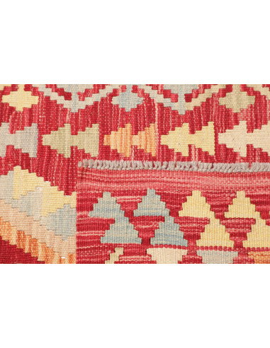 Tappeto Kilim Afghanistan 77x244 Rosso