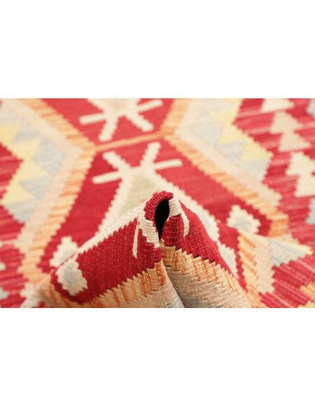 Tappeto Kilim Afghanistan 77x244 Rosso