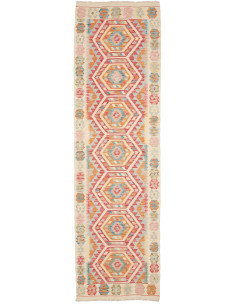 Rug Kilim Afghanistan 80x282 Cream Terracotta