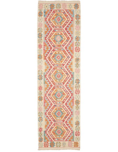 Tappeto Kilim Afghanistan 80x282 Crema Terracot