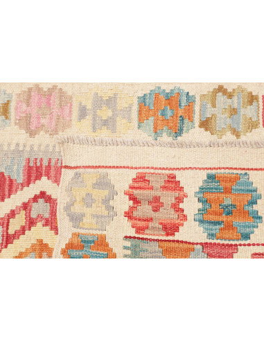 Rug Kilim Afghanistan 80x282 Cream Terracotta