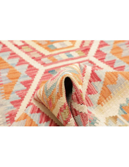 Tappeto Kilim Afghanistan 80x282 Crema Terracot