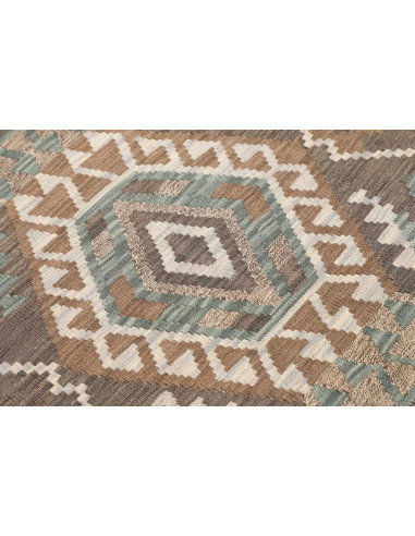 Rug Kilim Afghanistan 86x290 Taupe Blue-green