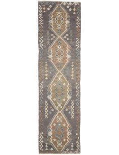 Tappeto Kilim Afghanistan 79x304 Grigio Scuro M