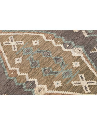Rug Kilim Afghanistan 79x304 Dark Grey Brown