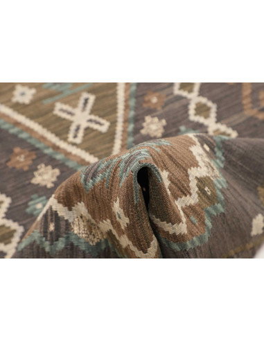 Rug Kilim Afghanistan 79x304 Dark Grey Brown