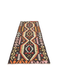 Tappeto Kilim Afghanistan 84x294 Grigio Carbone 2