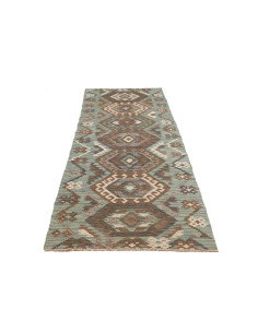 Tappeto Kilim Afghanistan 87x290 Azzurro Polver 2