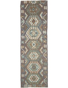 Rug Kilim Afghanistan 90x293 Grey Brown