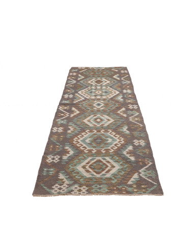 Rug Kilim Afghanistan 90x293 Grey Brown