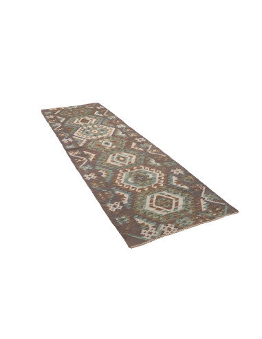Rug Kilim Afghanistan 90x293 Grey Brown