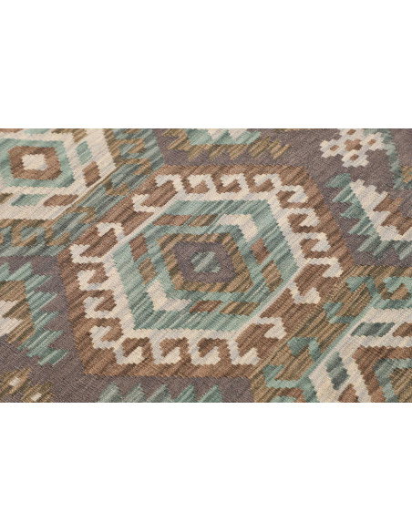 Rug Kilim Afghanistan 90x293 Grey Brown