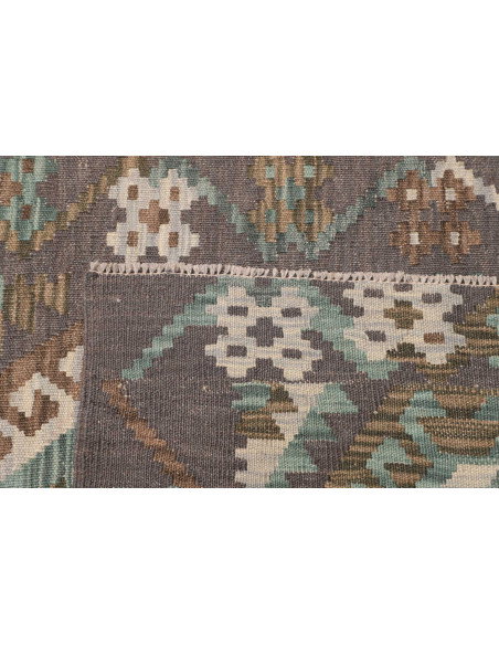 Rug Kilim Afghanistan 90x293 Grey Brown