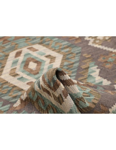 Rug Kilim Afghanistan 90x293 Grey Brown