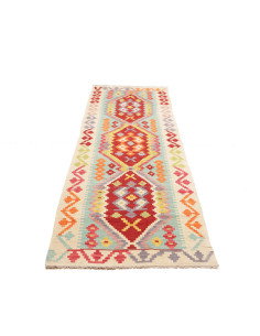 Rug Kilim Afghanistan 81x287 Cream Red 2