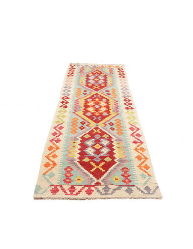 Rug Kilim Afghanistan 81x287 Cream Red