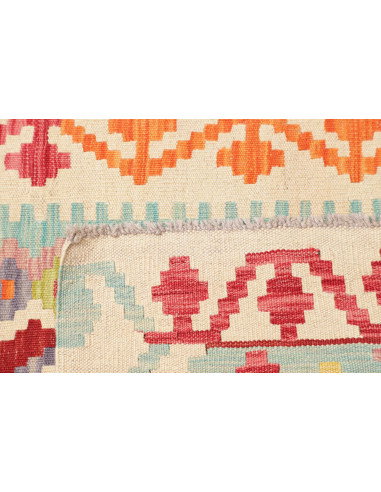 Rug Kilim Afghanistan 81x287 Cream Red