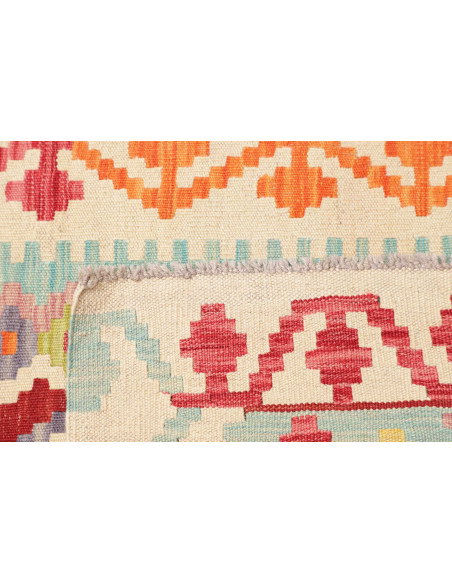 Rug Kilim Afghanistan 81x287 Cream Red