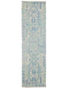 Rug Kilim Afghanistan 86x301 Light Blue Blue