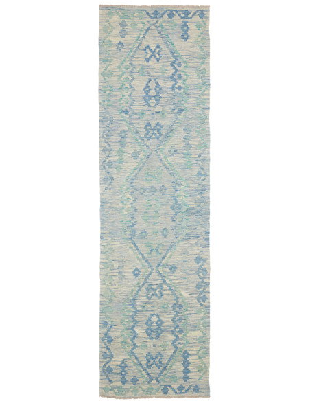 Rug Kilim Afghanistan 86x301 Light Blue Blue