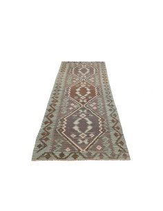 Tappeto Kilim Afghanistan 84x295 Verde Acqua Gr 2