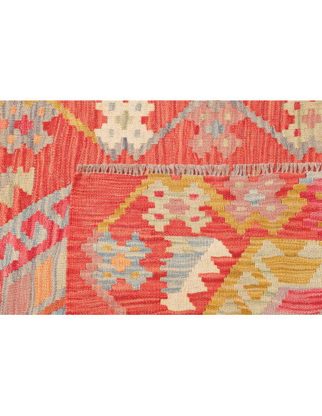 Rug Kilim Afghanistan 87x297 Terracotta Pale Bl