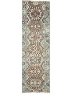 Rug Kilim Afghanistan 86x285 Muted Teal Brown