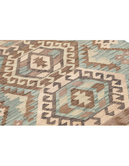 Tappeto Kilim Afghanistan 86x285 Turchese Spent