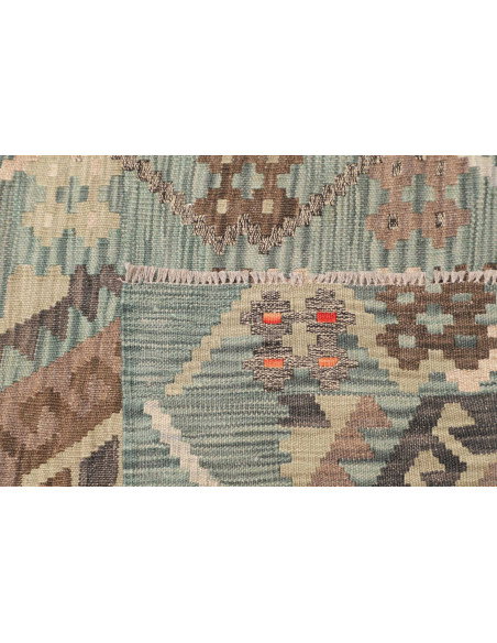Tappeto Kilim Afghanistan 86x285 Turchese Spent