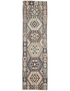 Tappeto Kilim Afghanistan 81x298 Grigio Antraci