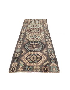 Rug Kilim Afghanistan 81x298 Charcoal Grey Mute 2