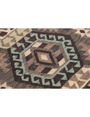 Tappeto Kilim Afghanistan 81x298 Grigio Antraci