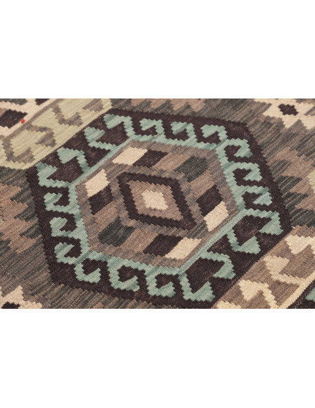 Tappeto Kilim Afghanistan 81x298 Grigio Antraci