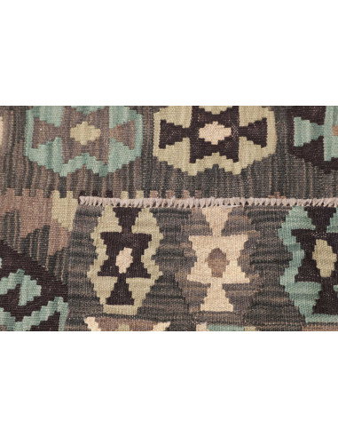 Rug Kilim Afghanistan 81x298 Charcoal Grey Mute