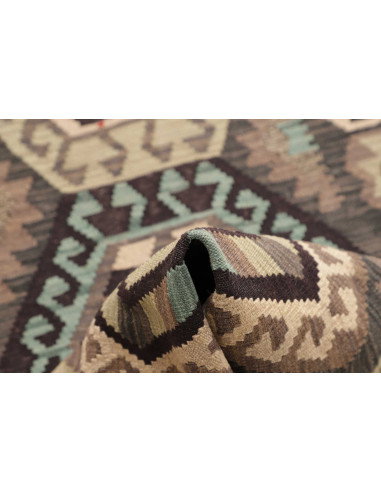 Tappeto Kilim Afghanistan 81x298 Grigio Antraci