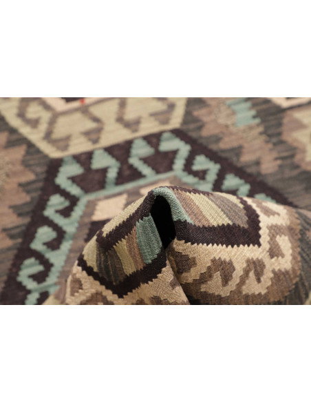 Rug Kilim Afghanistan 81x298 Charcoal Grey Mute