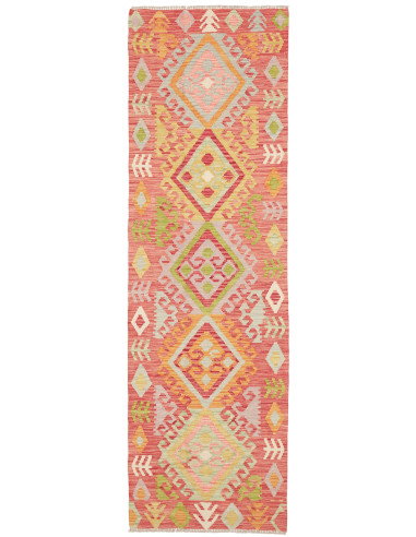 Tappeto Kilim Afghanistan 71x243 Rosso Terracot