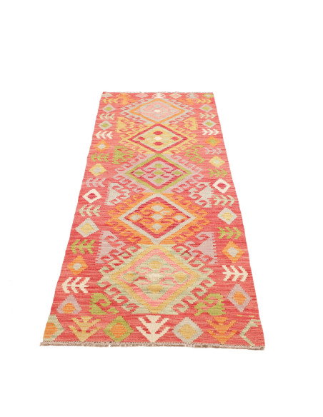 Tappeto Kilim Afghanistan 71x243 Rosso Terracot