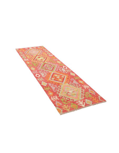Rug Kilim Afghanistan 71x243 Terracotta Red Gre