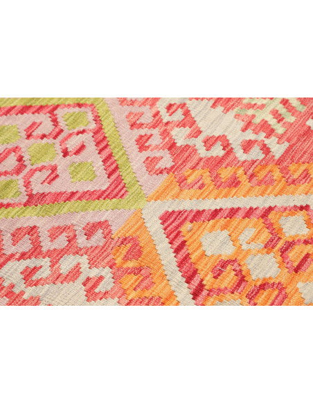 Rug Kilim Afghanistan 71x243 Terracotta Red Gre
