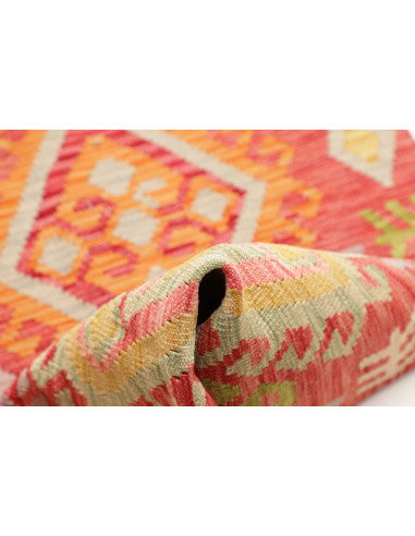 Tappeto Kilim Afghanistan 71x243 Rosso Terracot