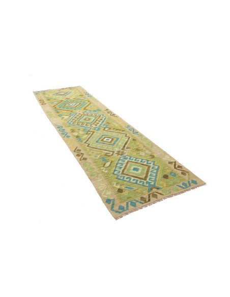 Rug Kilim Afghanistan 87x287 Beige Green