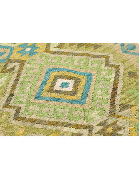 Rug Kilim Afghanistan 87x287 Beige Green