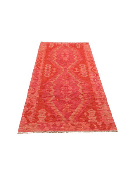 Rug Kilim Afghanistan 87x244 Terracotta Burnt O