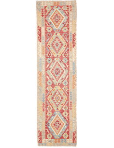 Rug Kilim Afghanistan 78x282 Red Blue