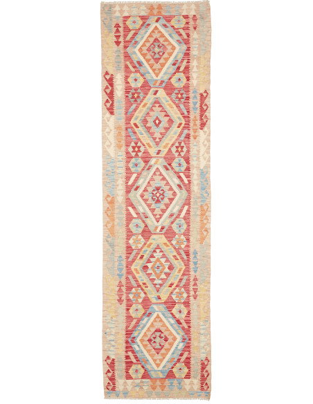 Rug Kilim Afghanistan 78x282 Red Blue