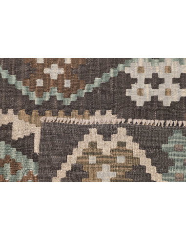 Tappeto Kilim Afghanistan 82x288 Grigio Antraci