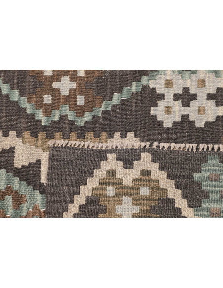 Tappeto Kilim Afghanistan 82x288 Grigio Antraci