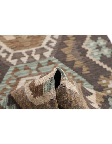 Tappeto Kilim Afghanistan 82x288 Grigio Antraci
