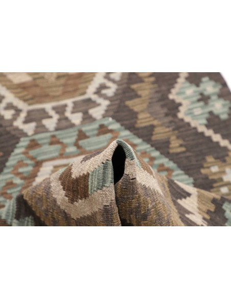 Tappeto Kilim Afghanistan 82x288 Grigio Antraci